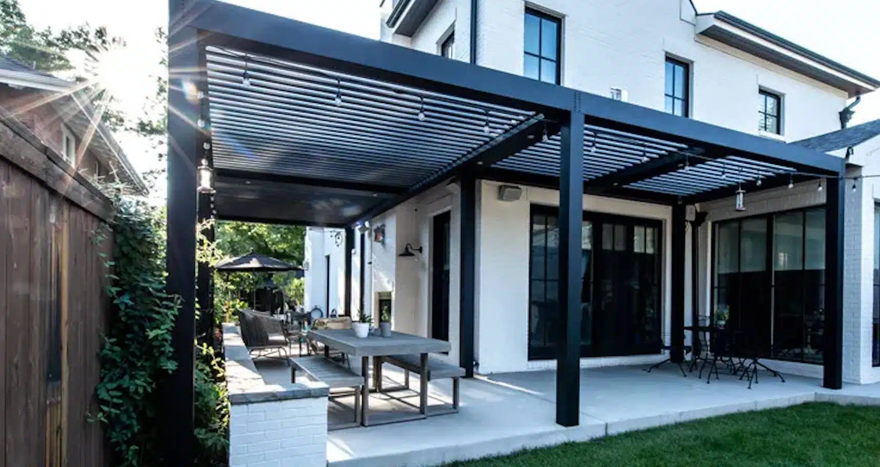 Aluminum Pergola Electric Louvered - enVision Pergola Aluminum Pergola Electric Louvered