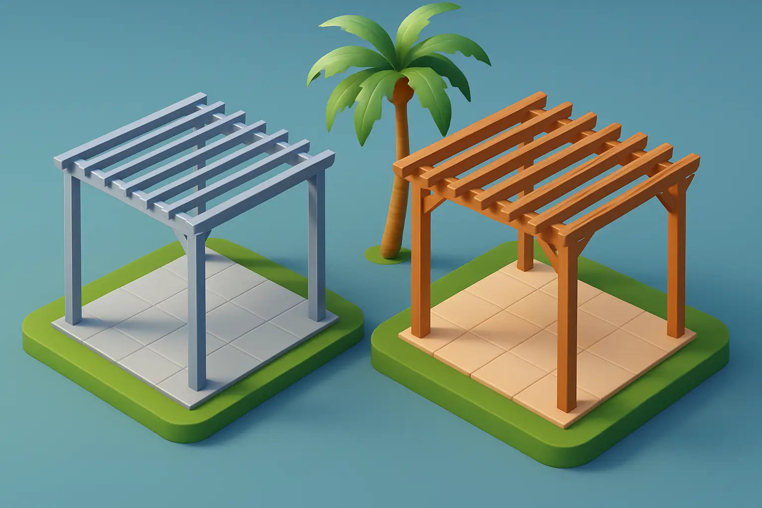 Aluminum vs Wood Pergolas in Florida Aluminum vs Wood Pergolas in Florida