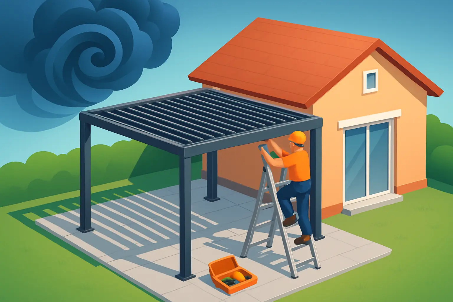 Florida Hurricane-Rated Pergola Installation Florida Hurricane-Rated Pergola Installation