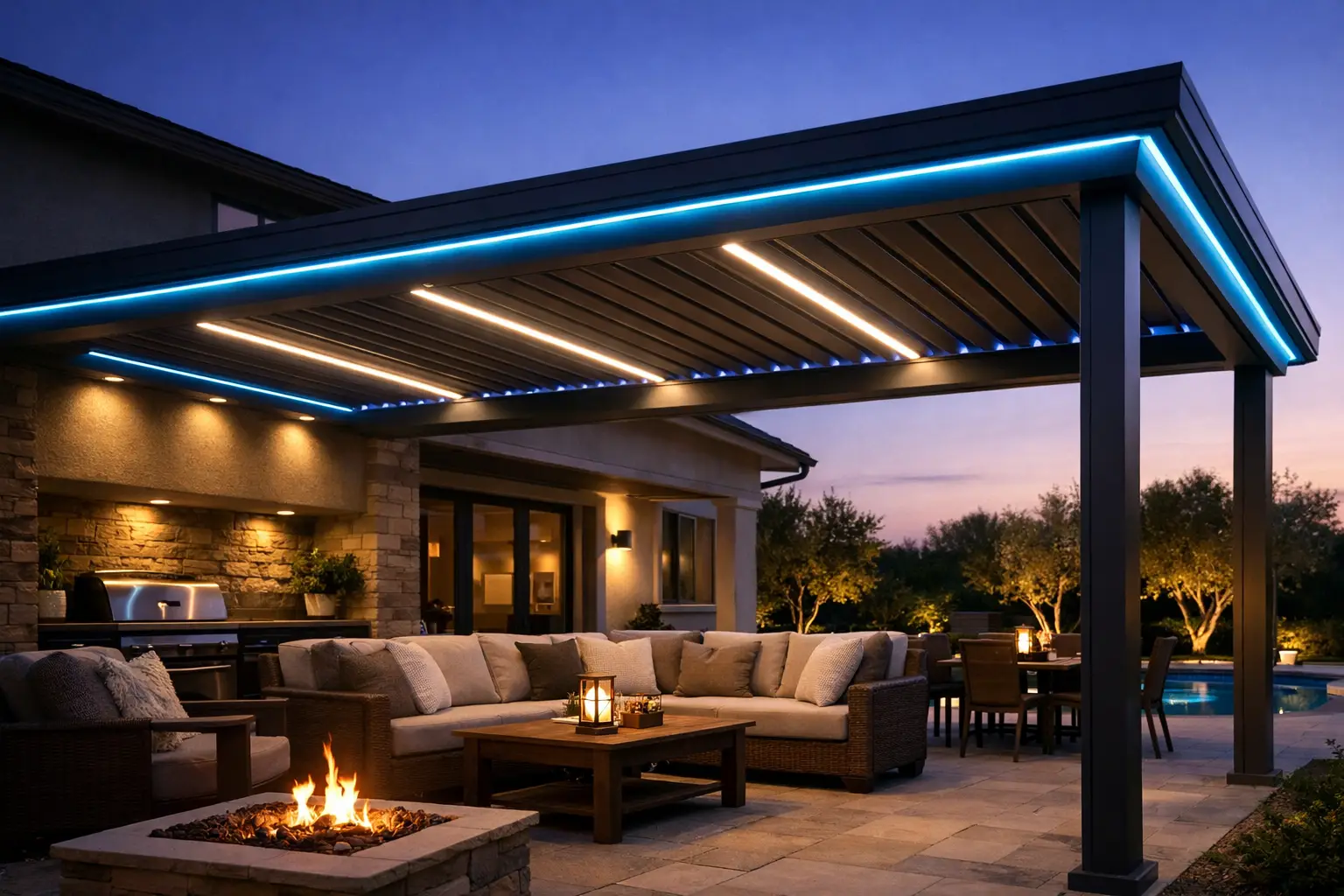 9 Integrated Pergola Lighting Design Ideas