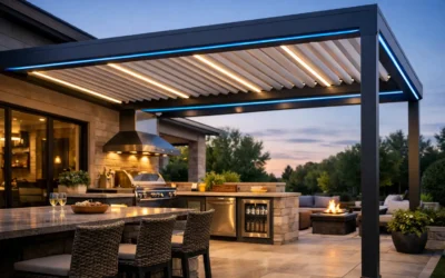 Pergola Design for Outdoor Kitchen Area