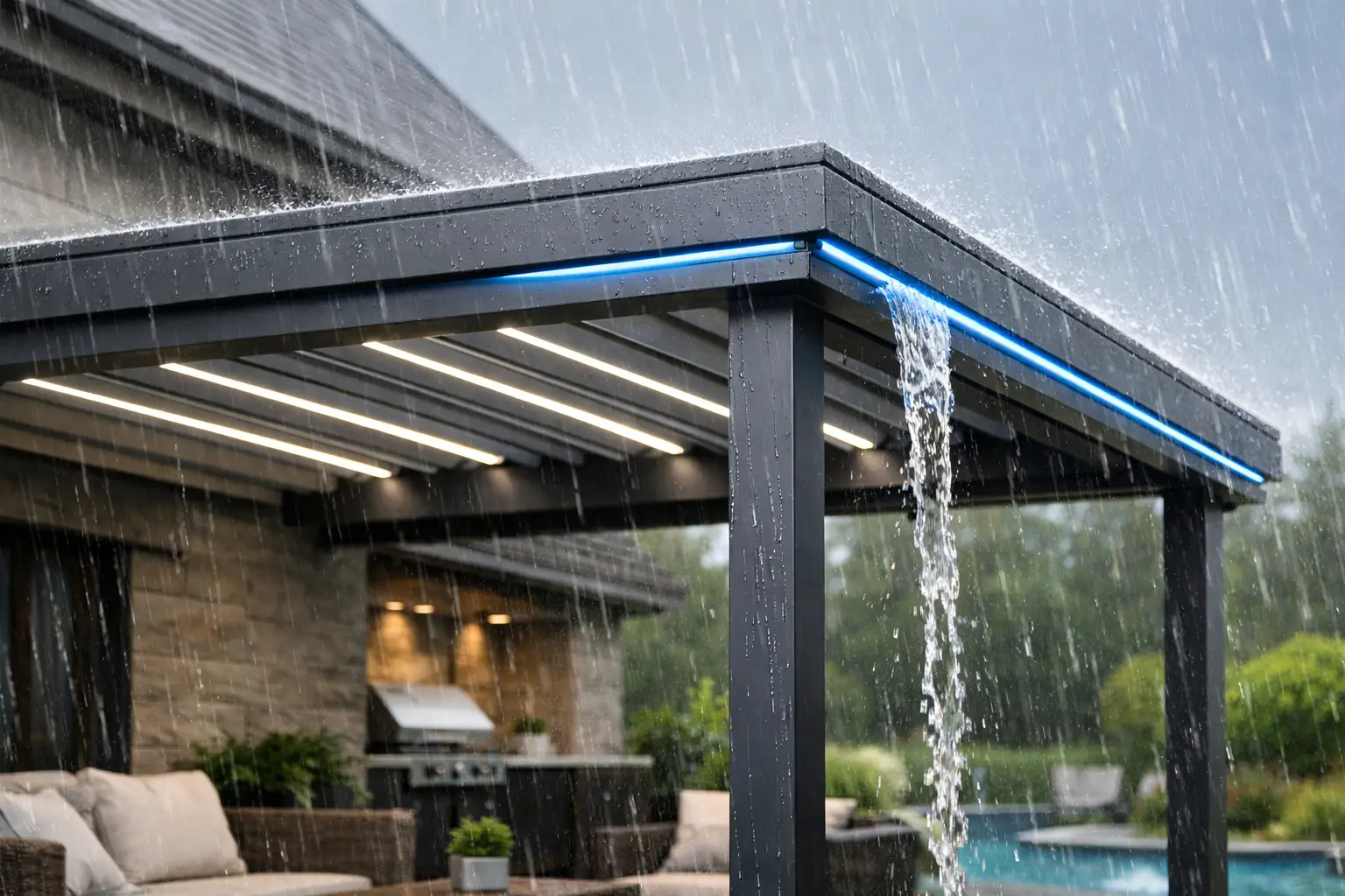 Pergola Drainage for Heavy Rain That Works Pergola Drainage for Heavy Rain That Works