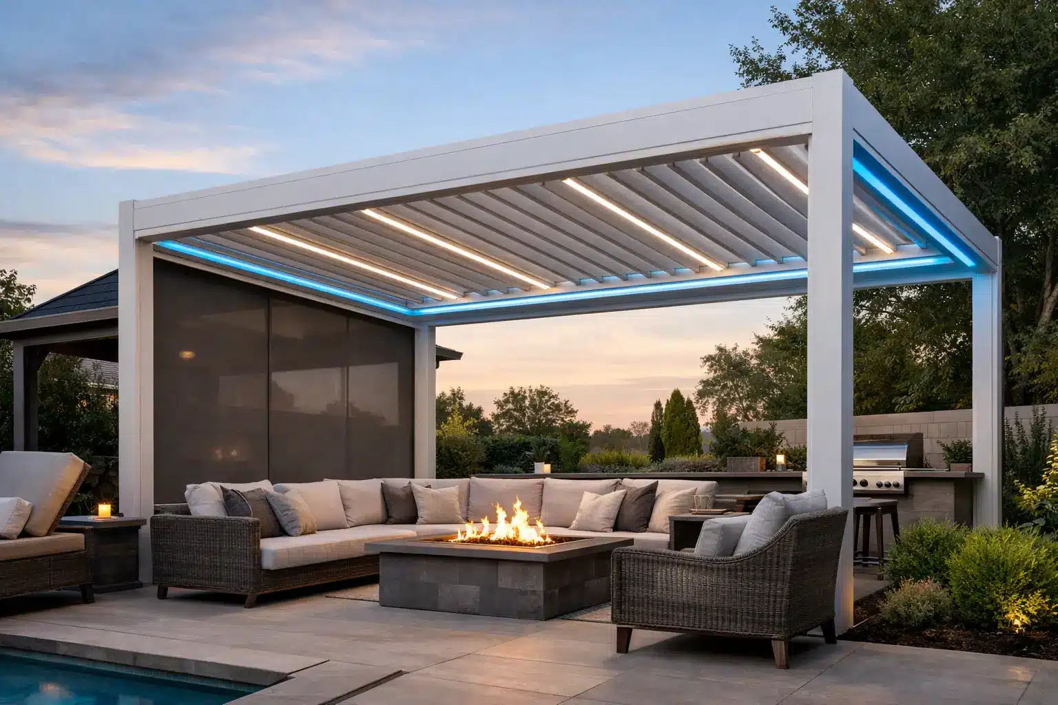 Case Study Backyard Pergola With Automated Shades