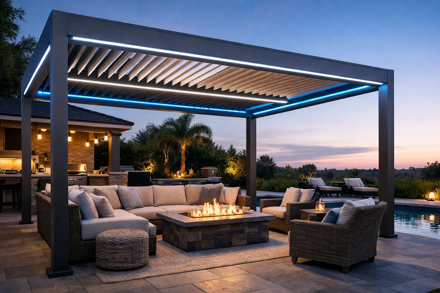 Luxury Pergola for Year Round Entertaining