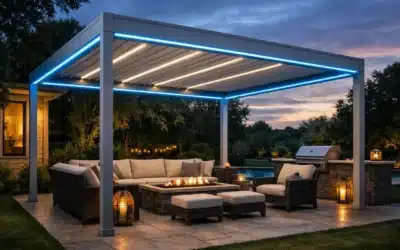 Motorized Louvered Pergola Rain Protection