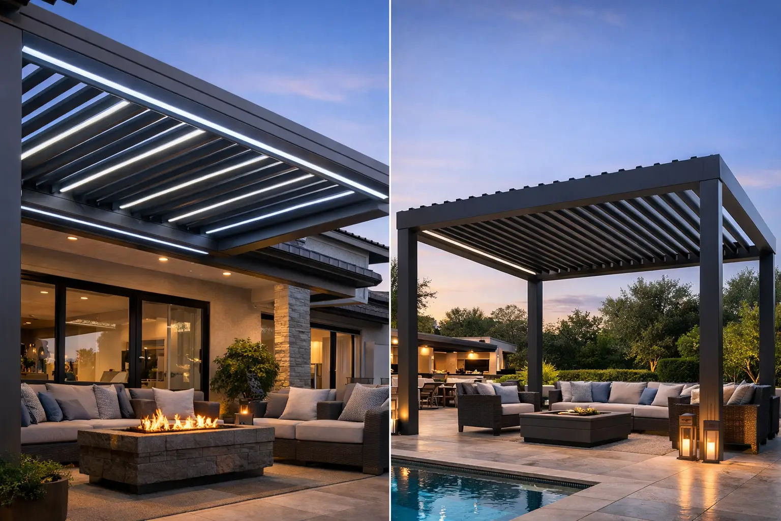 Motorized Louvers vs Fixed Slats Pergola